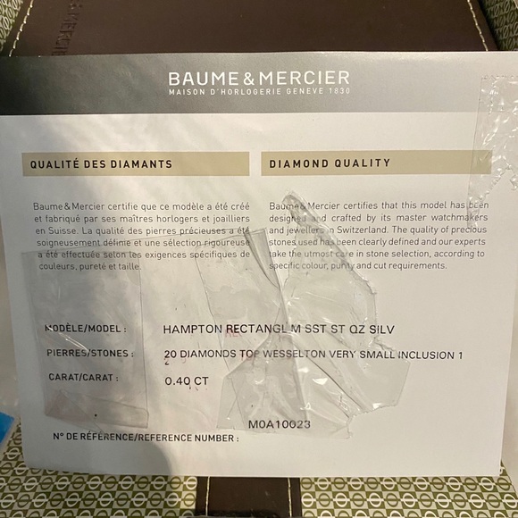 Blume & Mercier diamond watch silver & rose gold - Picture 11 of 12